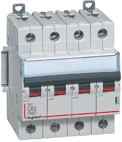 Выключатель автоматический Legrand DX3-E 6000 4п 63А C 10кА фото Выключатель автоматический Legrand DX3-E 6000 4п 63А C 10кА картинка